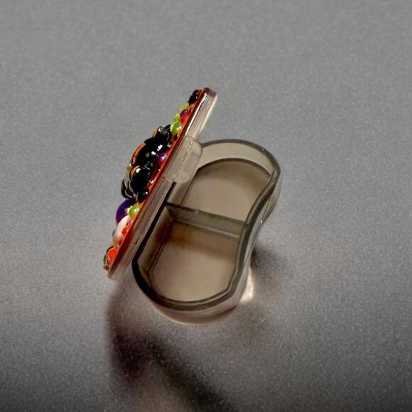 Handmade Decoden Mini Pill Box Halloween Pochacco Pumpkin Kawaii Junk Case - Picture 5 of 6